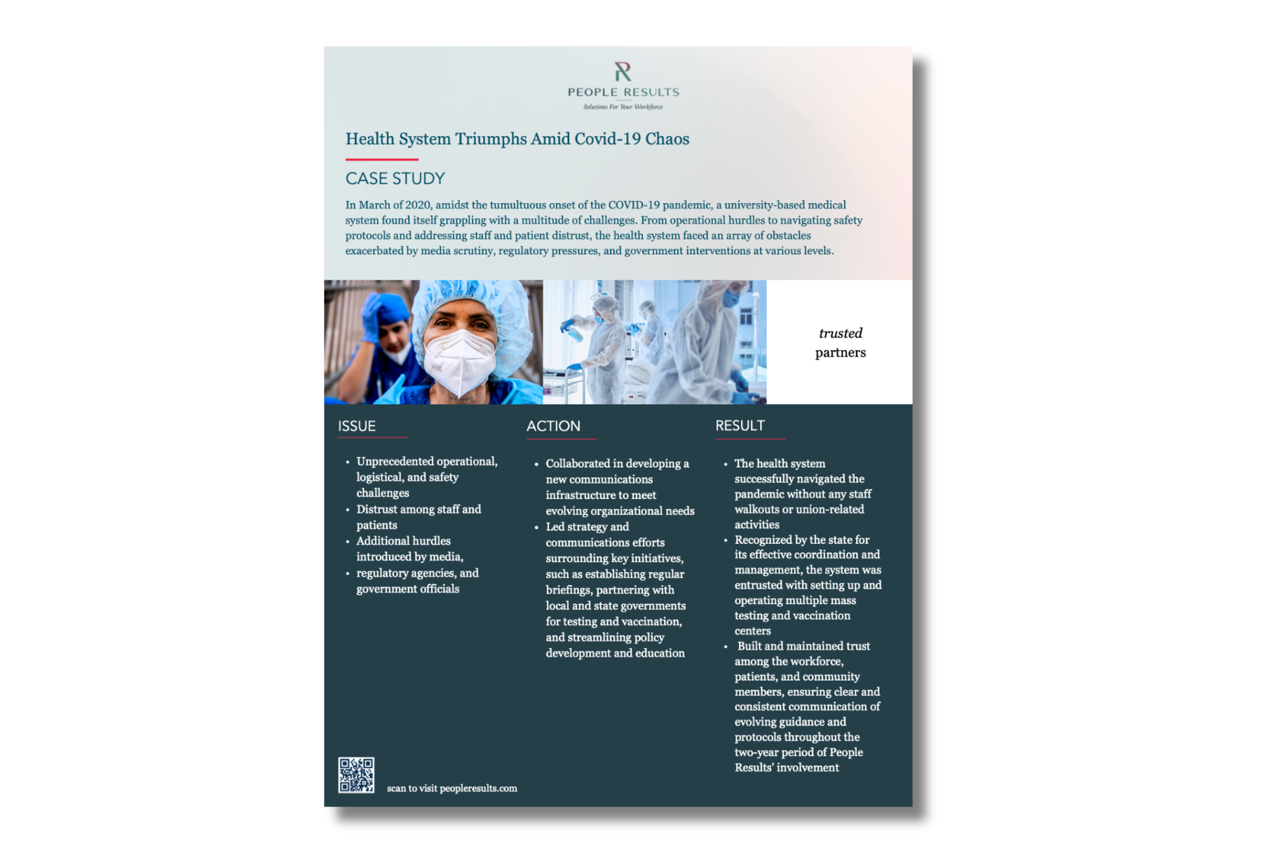 Trusted Partners in Healthcare Communications People Results Case Study